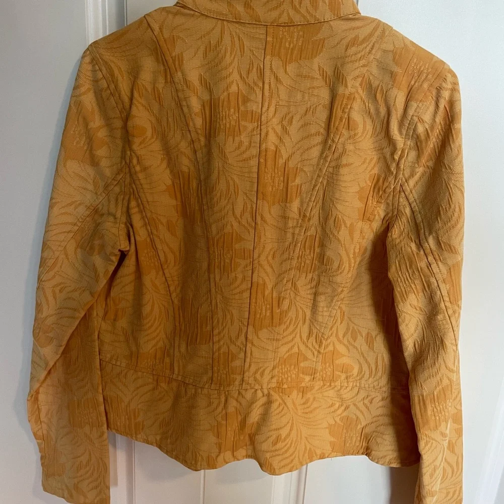 YELLOW TAPESTRY LONG SLEEVES MILITARY JACKET SMALL - Picture 2 of 15